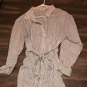Black and white striped shirt/dress